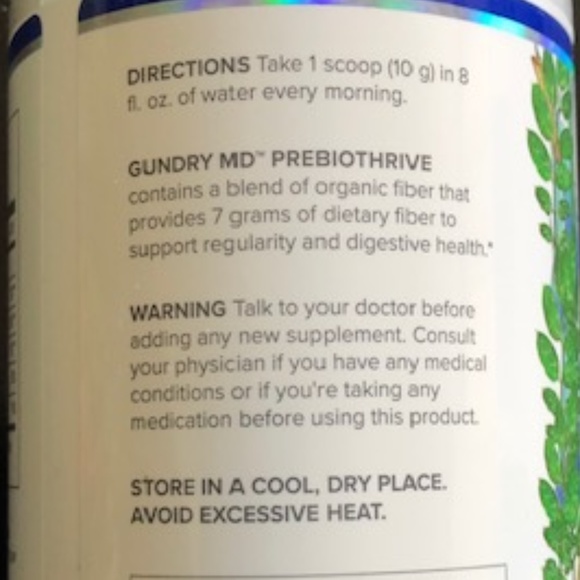 PREBIOTHRIVE Prebiotic Supplement 10.6 oz (300g) - Picture 3 of 5